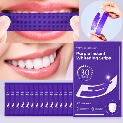 Bandes Blanchissantes Violettes pour les Dents — Sourire Éclatant