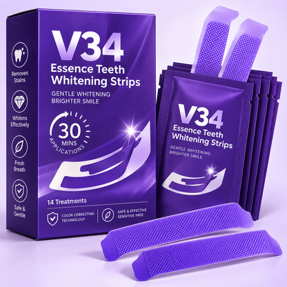 Bandes Blanchissantes Violettes pour les Dents — Sourire Éclatant